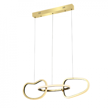 ACA Κρεμαστό Φωτιστικό LED 42W CCT RING Χρυσό Μέταλλο