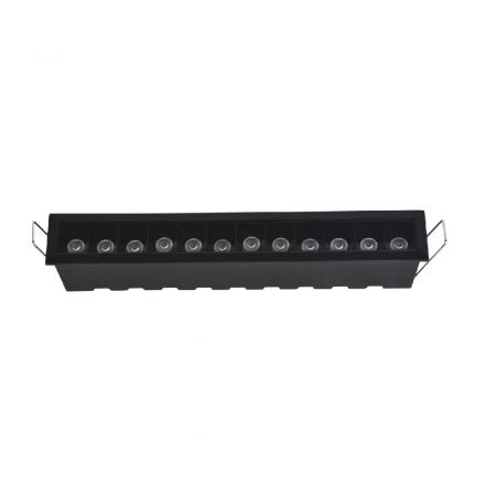 Inlight Χωνευτό Spot LED 12x3W 3CCT σε μα΄΄΄΄ύρη απόχρωση