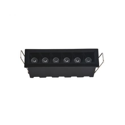 Inlight Χωνευτό Spot LED 6x3W 3CCT Μαύρο