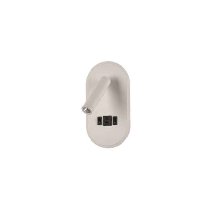 Inlight Επιτοίχιο Φωτιστικό LED 3W+9W 3000K Λευκό Μέταλλο D:14cm (43041-WH)