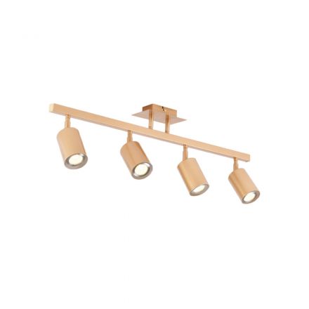 Inlight Επιτοίχιο Spot Χρυσαφί Μέταλλο 4xGU10 D:70cm (9082-4)