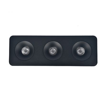 Inlight Επίτοιχο Spot LED 3x8W 3CCT Μαύρο
