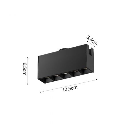 InLight Φωτιστικό LED 10W 3000K για Chandler Ράγα Μαύρο 3.4cmx6.5cmx13.5cm (13C-00041)