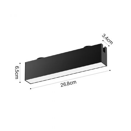 InLight Φωτιστικό LED 12W 3000K για Chandler Ράγα Μαύρο 3.4cmx6.5cmx26.8cm (13C-00061)