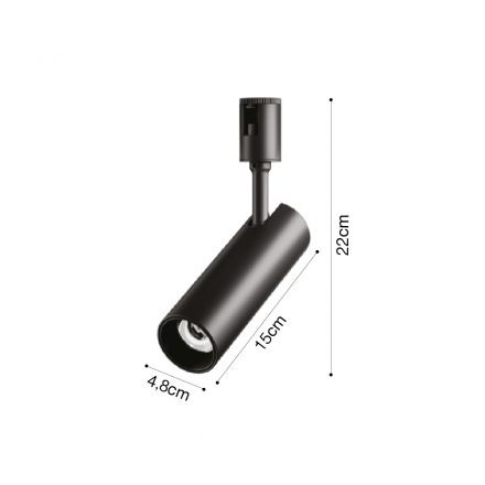 InLight Φωτιστικό LED 12W 3000K για Chandler Ράγα Μαύρο 4.8cmx15cmx22cm (13C-00021)