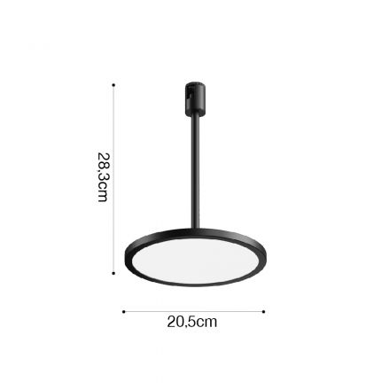 InLight Φωτιστικό LED 15W 3000K για Chandler Ράγα σε Μαύρο 20.5mx28.3cm (13C-00081)