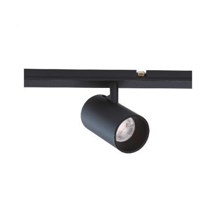 Inlight Φωτιστικό LED 7W 3000K για Μαγνητική Mini Ράγα Μαύρο D:3,5cmx8,7cm