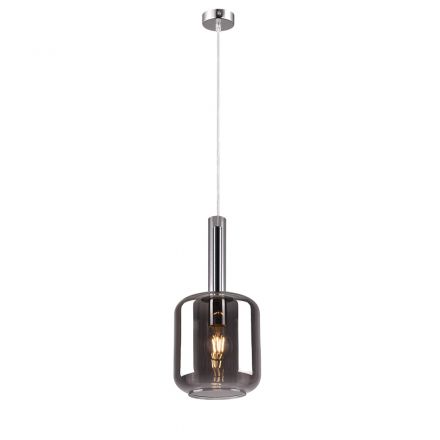 Inlight Κρεμαστό Φωτιστικό από Φιμέ Γυαλί 1xE27 D:18x36cm 4081