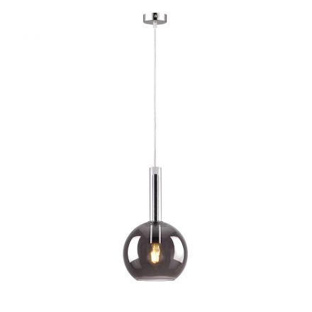 Inlight Κρεμαστό Φωτιστικό από Φιμέ Γυαλί 1xE27 D:20x36cm 4080