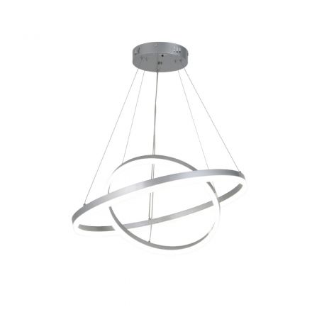 Inlight Κρεμαστό Φωτιστικό LED 58W 3CCT (Με Διακόπτη) D:60cm (6095-B-Silver)