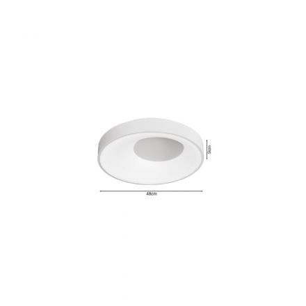 InLight Πλαφονιέρα Οροφής LED 36W 3CCT Γκρι Μέταλλο και Ακρυλικό 48cm (42040-Grey)