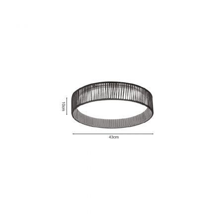 InLight Πλαφονιέρα Οροφής LED 36W 3CCT Με Διακόπτη Σχοινί και Ακρυλικό 43cm (42039-B)