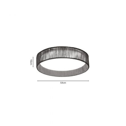 InLight Πλαφονιέρα Οροφής LED 45W 3CCT Με Διακόπτη Σχοινί και Ακρυλικό 53cm (42039-A)