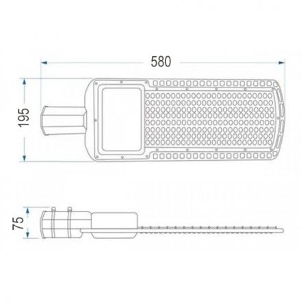 Φωτιστικό Δρόμου LED 150W 4000K IP65 IK08 Γκρι IOS PLUS