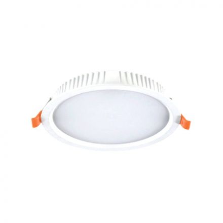 Interlight Χωνευτό LED Panel Φ22cm 30W Αλουμίνιο Λευκό
