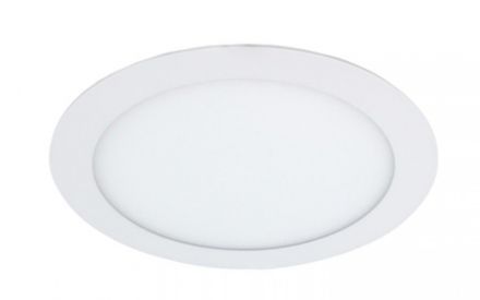Interlight Χωνευτό LED Panel Slim Φ22cm 18W Αλουμίνιο Λευκό