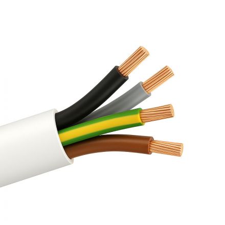 Καλώδιο Εύκαμπτο H03VV-F 4X0,50mm² Λευκό