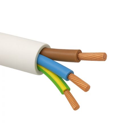 Καλώδιο Εύκαμπτο H05VV-F 3x0,75mm² Λευκό