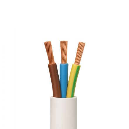 Καλώδιο Εύκαμπτο H05VV-F 3x1mm² Λευκό