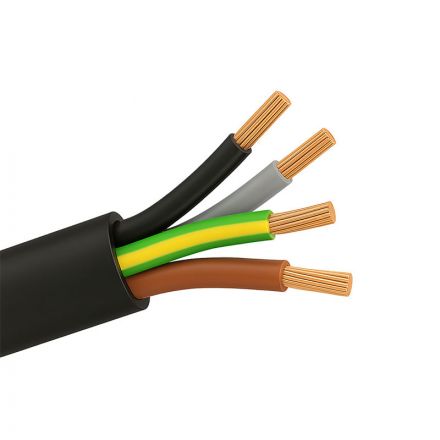 Καλώδιο Εύκαμπτο H05VV-F 4X1,5mm² Μαύρο