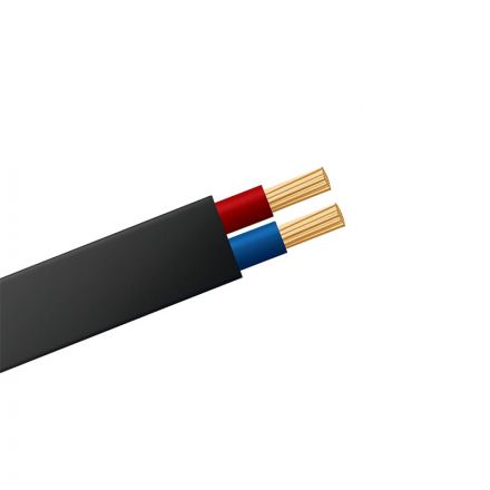 Καλώδιο Εύκαμπτο ΟΒΑΛ H05V2V2-F 2X0.75mm² Μαύρο