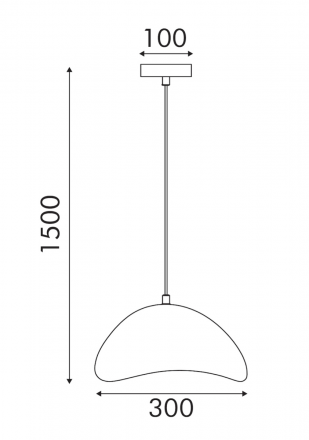 Κρεμαστό Φωτιστικό 1xE27 60W CAVE Λευκό 30cm