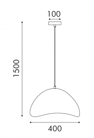 Κρεμαστό Φωτιστικό 1xE27 60W CAVE Λευκό 40cm