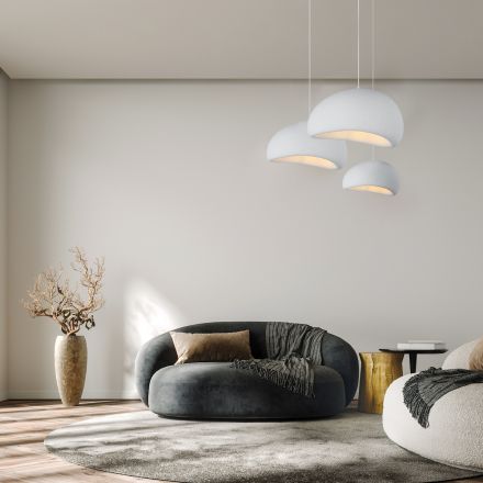 Κρεμαστό Φωτιστικό 1xE27 60W CAVE Λευκό 50cm