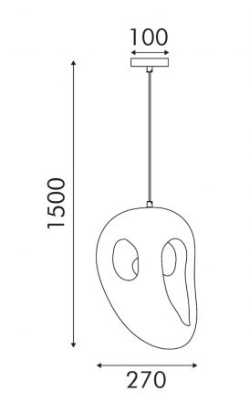 Κρεμαστό Φωτιστικό FALIRIS 1xE27 60W D27cm Γκρι