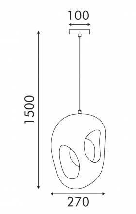 Κρεμαστό Φωτιστικό FALIRIS 1xE27 60W D27cm Λευκό
