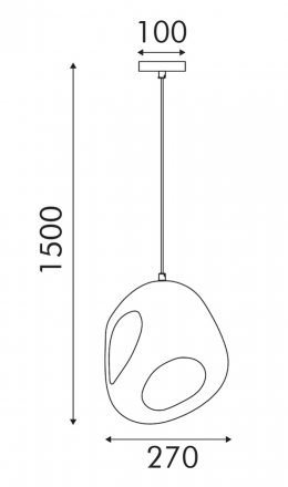 Κρεμαστό Φωτιστικό FALIRIS 1xE27 60W D27cm Λευκό MP251030