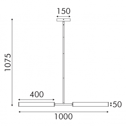 Κρεμαστό Φωτιστικό LED 20W 3000K ABYSS Λευκό-Χρυσό