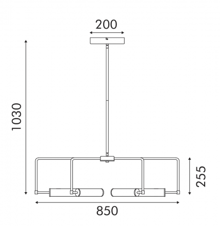 Κρεμαστό Φωτιστικό LED 60W 3000K ABYSS Λευκό-Χρυσό