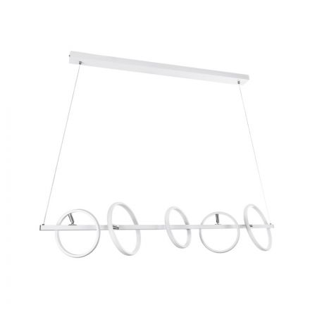 CIRCOLARE 61320 Κρεμαστό Φωτιστικό LED Οροφής 75W CCT Dimmable Λευκό 120cm