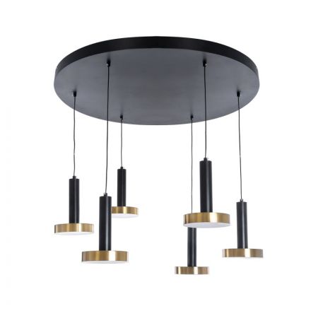ZANE Κρεμαστό Φωτιστικό LED 100W Dimmable Μαύρο & Χρυσό Φ80cm - 3CCT