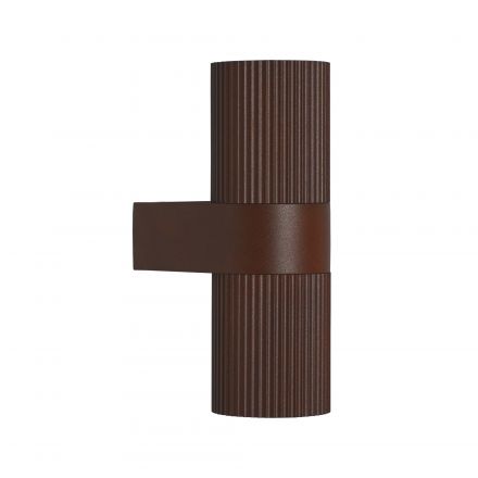 Επίτοιχο Φωτιστικό Kyklop Ripple LED 2xGU10 Μέταλλο Rusty IP54