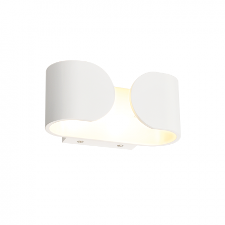 ACA Απλίκα LED Εμμεσου Φωτισμού 2x3W Nephele 230V Λευκό Ματ