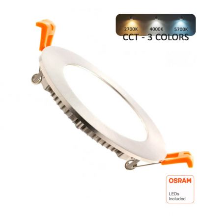 LED Panel Χωνευτό Osram Chip 10W CCT Stainless Steel