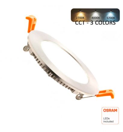 LED Panel Χωνευτό Osram Chip 6W CCT Stainless Steel