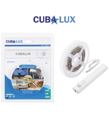 Cubalux Σετ Ταινίας LED 2W 4000K με Ανιχνευτή Κίνησης 1m