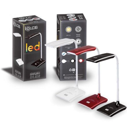  Φωτιστικό Γραφείου με διακόπτη LED 5W Κόκκινο