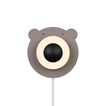 Επίτοιχο Παιδικό Φωτιστικό Bruna Bear LED E14 Καφέ