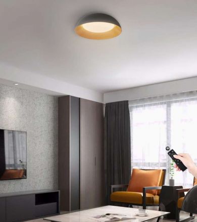 Leggenda Πλαφονιέρα LED 55W CCT MADEIRA Μαύρο