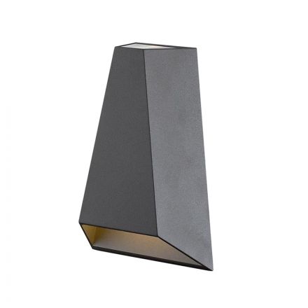ACA LED Απλίκα Τοίχου 6W 425Lm 30° & 120° 3000K Σκούρο Γκρι IP54 230V