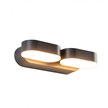 ACA Απλίκα Τοίχου Αλουμινίου LED SMD Vesc 13W IP54 Σκούρο Γκρι
