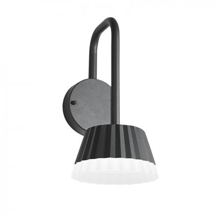 ACA Φωτιστικό Κήπου Αλουμινίου LED SMD Viana Wall 10W IP54 Σκούρο Γκρι