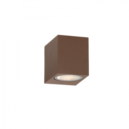 ACA Τετράγωνη Επίτοιχη Απλίκα LED 230V AC Σκουριά IP65 max 35W