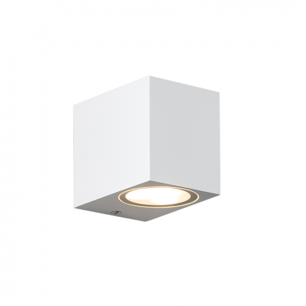 ACA Τετράγωνη Επίτοιχη Απλίκα LED 230V AC Λευκό Ματ IP65 max 35W