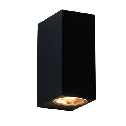 ACA Τετράγωνη Επίτοιχη Απλίκα LED 230V AC Μαύρο IP65 max 2x35W