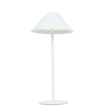 ACA Επιτραπέζιο Φωτιστικό Μπαταρίας LED 3W 140Lm 3000K Λευκό Ματ 270° IP54